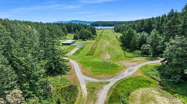 35 N Airport Way, Stuart Island, WA 98250 - overview of rural landscape featuring a mountainous background and a forest