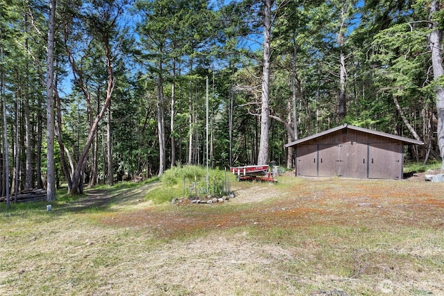 35 N Airport Way, Stuart Island, WA 98250 - view of yard featuring a view of trees