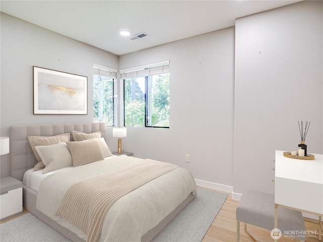 4441 53rd Ave SW, Seattle, WA 98116 - bedroom with light wood finished floors and recessed lighting