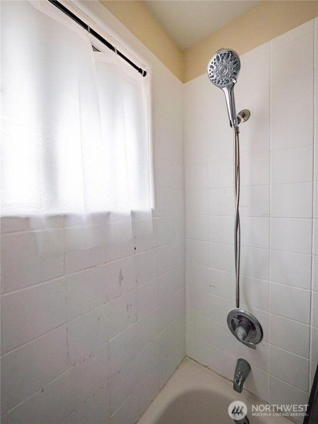 full bath with washtub / shower combination