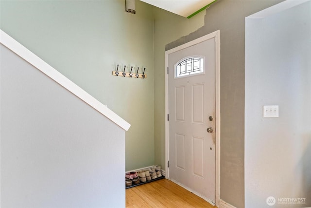 1342 NE Jasmine Ln, Bremerton, WA 98311 - entryway with light wood-style flooring and baseboards