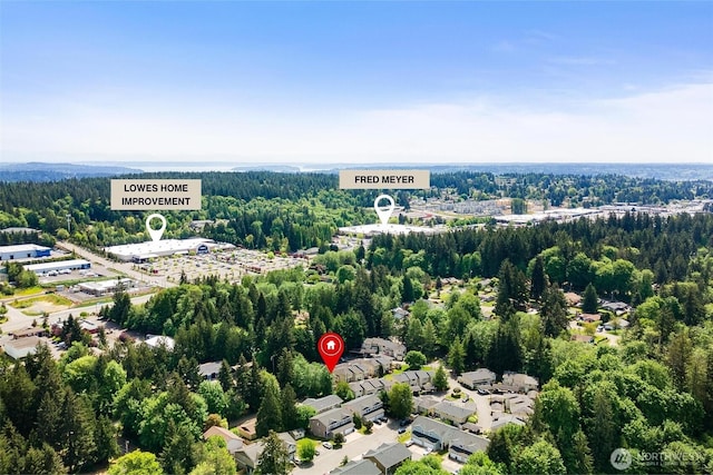 1342 NE Jasmine Ln, Bremerton, WA 98311 - aerial view of a heavily wooded area