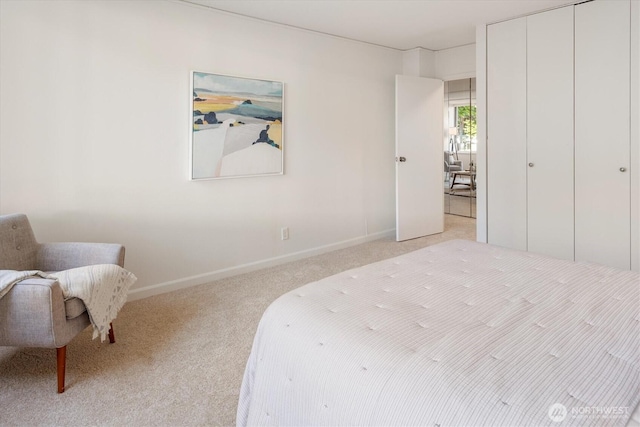 4540 8th Ave NE Unit 104, Seattle, WA 98105 - bedroom featuring light colored carpet, baseboards, and a closet
