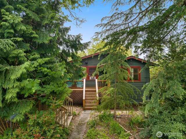 4319 SW Mills St, Seattle, WA 98136 - view of front of property featuring a deck and stairs