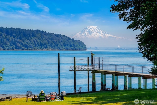 11105 Sunrise Pl NW, Gig Harbor, WA 98332 - water view featuring a mountainous background and a heavily wooded area