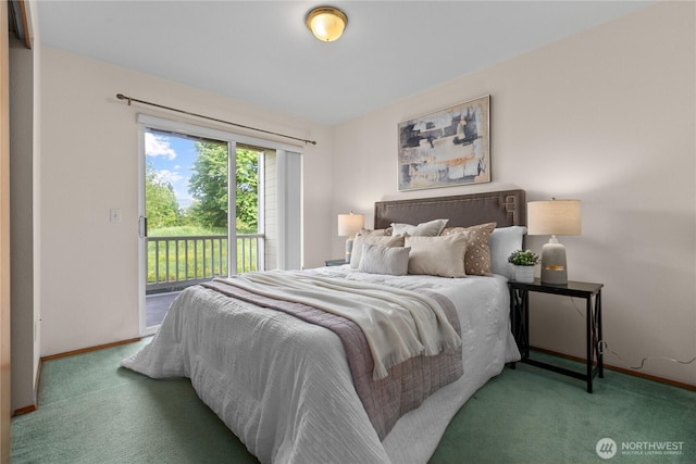 236 W Maberry Dr Unit 102, Lynden, WA 98264 - bedroom with access to exterior, carpet flooring, and baseboards