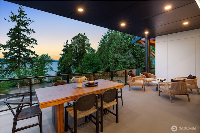 view of patio featuring an outdoor living space