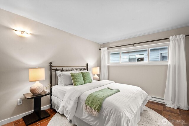 11515 Greenwood Ave N Unit B, Seattle, WA 98133 - bedroom with a baseboard radiator and baseboards