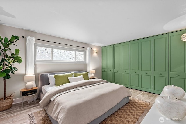 11515 Greenwood Ave N Unit B, Seattle, WA 98133 - bedroom with light wood-style flooring and baseboards