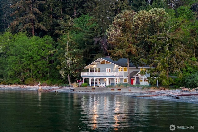 9788 Manitou Beach Dr NE, Bainbridge Island, WA 98110 - water view featuring a heavily wooded area