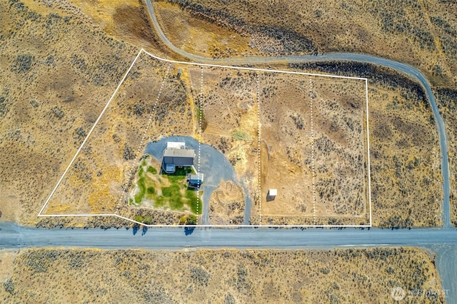 545 Sagebrush Dr, Ephrata, WA 98823 - view of rural area with a desert landscape and property boundaries highlighted