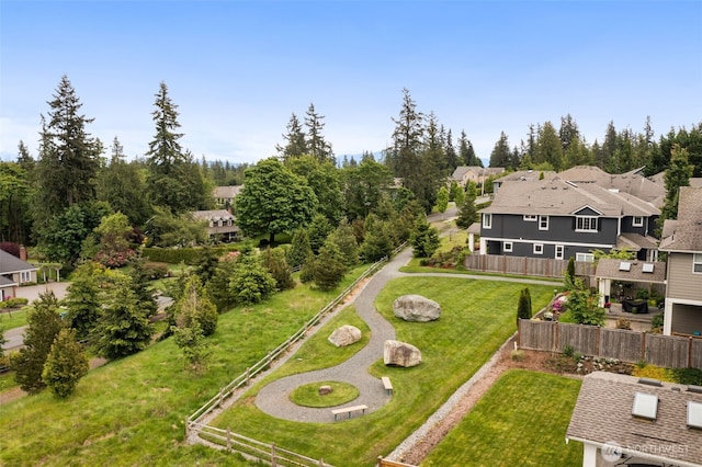 aerial view of residential area