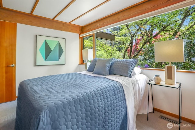 bedroom featuring carpet floors