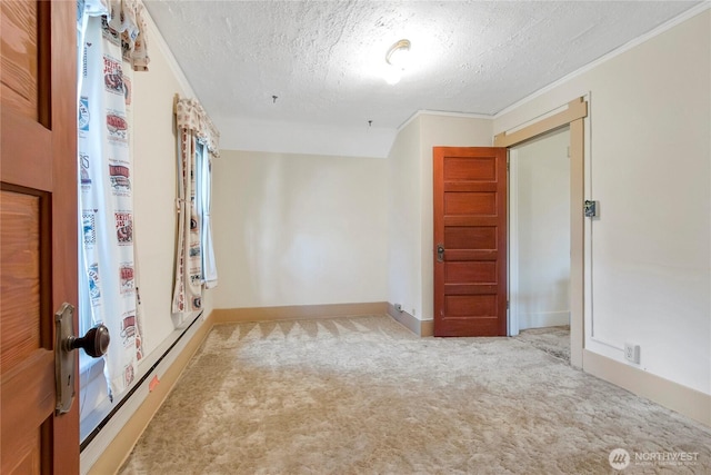 1420 S Verde St, Tacoma, WA 98405 - carpeted spare room featuring a textured ceiling, ornamental molding, and baseboards