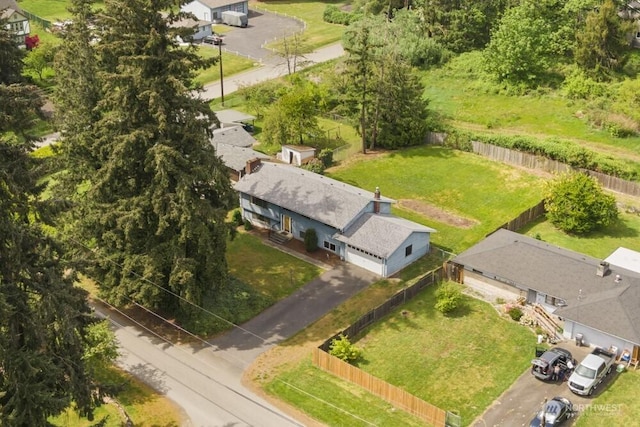 aerial view of residential area