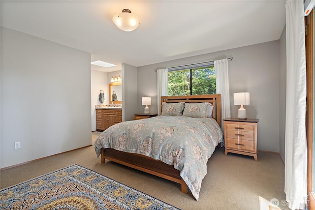 3912 Sutherland St, Gig Harbor, WA 98332 - bedroom with light carpet, baseboards, and ensuite bathroom