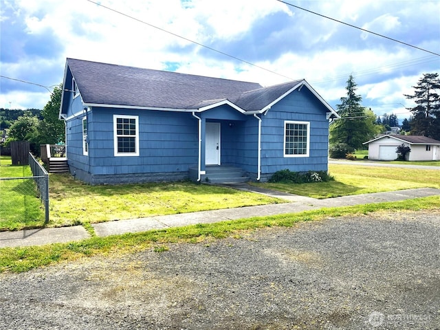 view of front of home with roof with shingles
