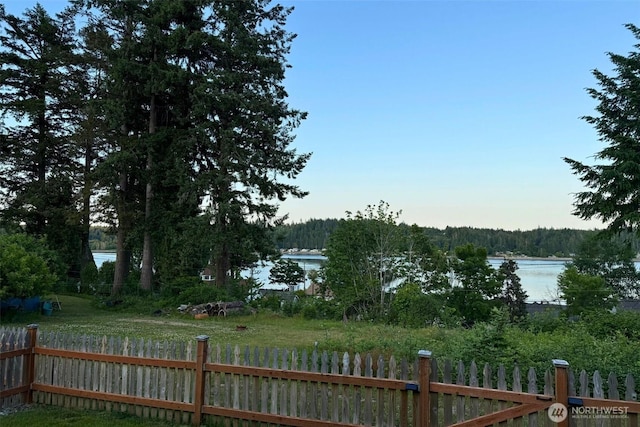 81 E Sullivan St, Allyn, WA 98524 - water view with a heavily wooded area