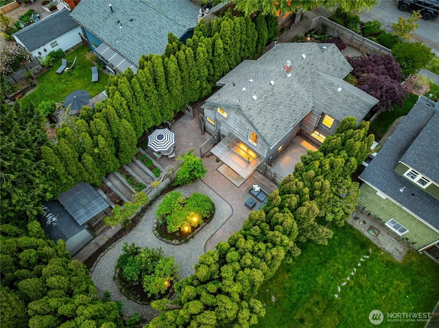 aerial view of property's location