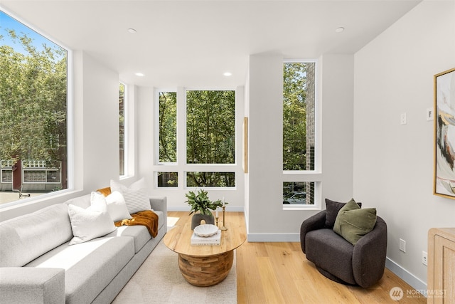 1108B 34th Ave, Seattle, WA 98122 - sitting room featuring wood finished floors and recessed lighting