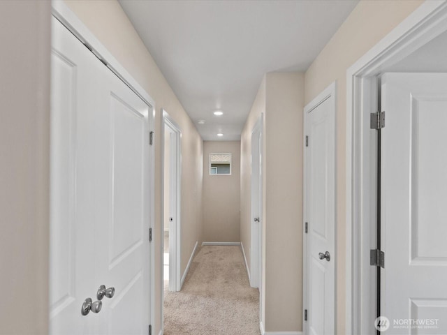 12029 317th Dr SE, Sultan, WA 98294 - hallway featuring light carpet and recessed lighting