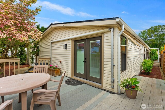 32820 20th Ave S Unit 47, Federal Way, WA 98003 - wooden deck featuring french doors and outdoor dining area