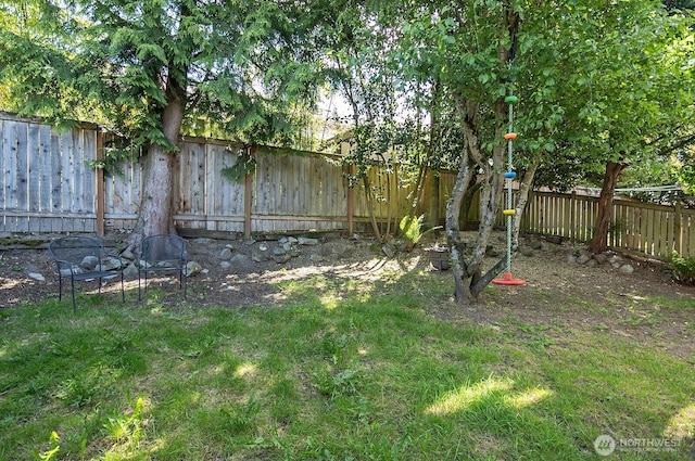 view of fenced backyard