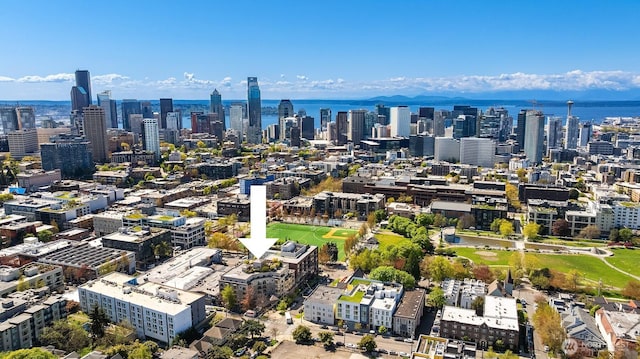 1125 E Olive St Unit 501, Seattle, WA 98122 - bird's eye view of a skyline view and a nearby body of water
