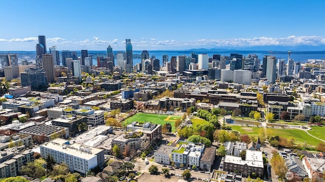 1125 E Olive St Unit 501, Seattle, WA 98122 - aerial view of a view of skyline and a nearby body of water