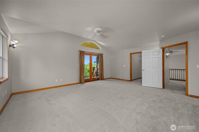 26901 15th Ave NE, Arlington, WA 98223 - carpeted spare room featuring a ceiling fan and vaulted ceiling