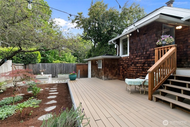view of wooden deck