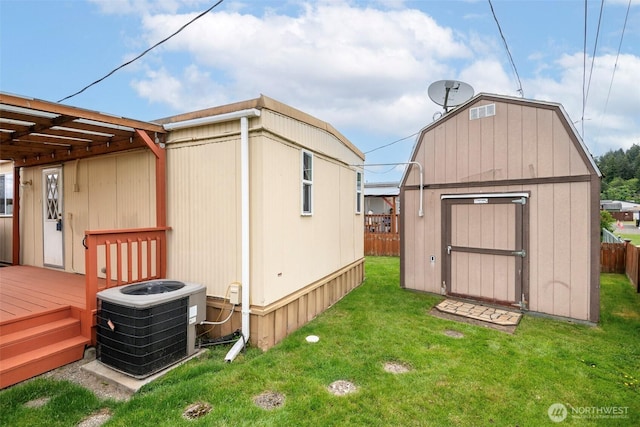 5705 113th Ave E Unit 68, Puyallup, WA 98372 - view of shed with central air condition unit and a pergola