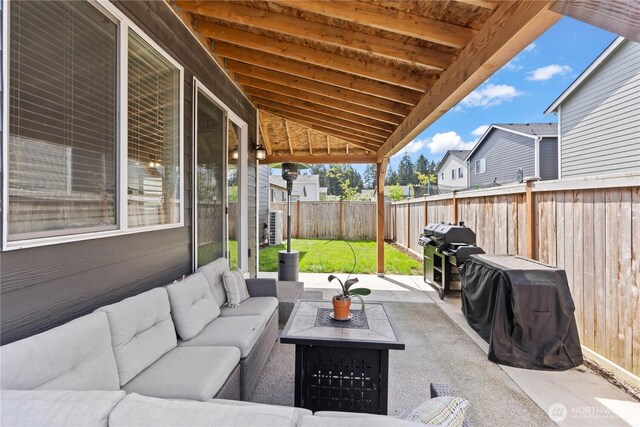 19814 135th Ave E, Graham, WA 98338 - view of patio / terrace featuring an outdoor hangout area and grilling area