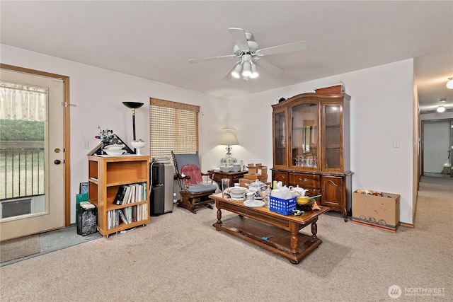 19414 112th Ave E, Graham, WA 98338 - carpeted living room with a ceiling fan