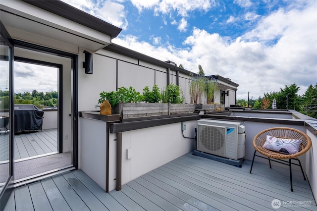 4216 30th Ave SW, Seattle, WA 98126 - wooden terrace featuring a cooling unit