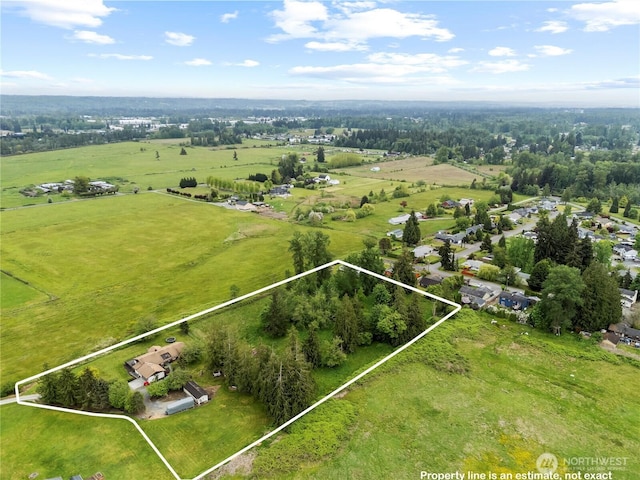 1826 156th St NE, Arlington, WA 98223 - aerial view of sparsely populated area with property boundaries highlighted and agricultural land