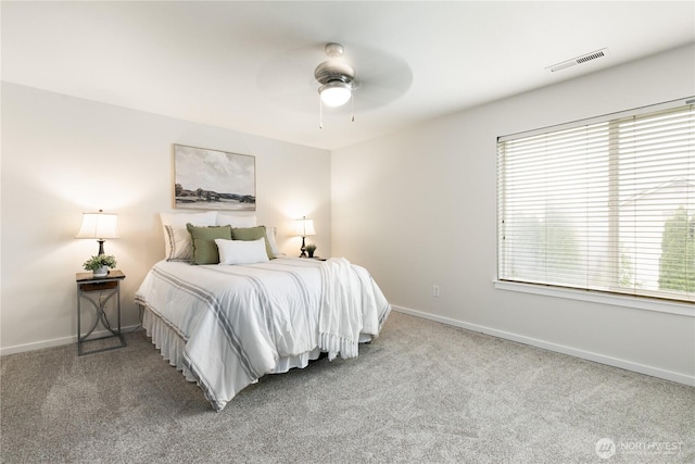 9402 187th St E, Puyallup, WA 98375 - bedroom featuring carpet floors, baseboards, and ceiling fan