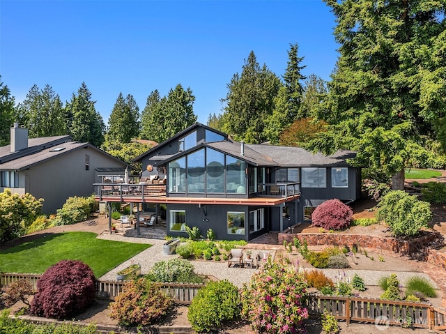 161 Montgomery Ln, Port Ludlow, WA 98365 - back of property with a deck and a patio