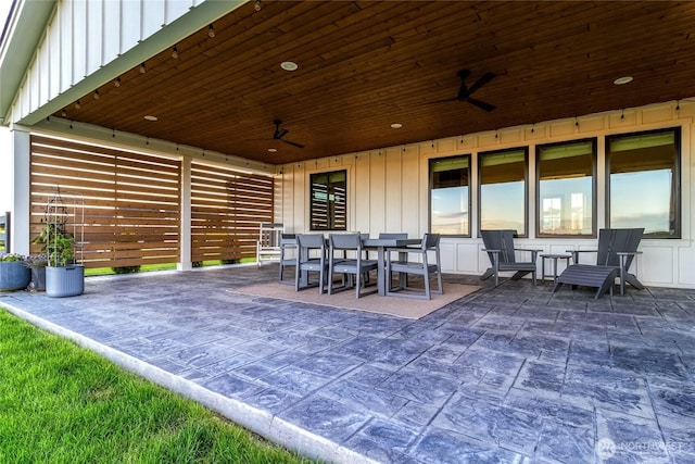 53 Daybreak Rd, Walla Walla, WA 99362 - view of patio / terrace featuring a ceiling fan and outdoor dining area