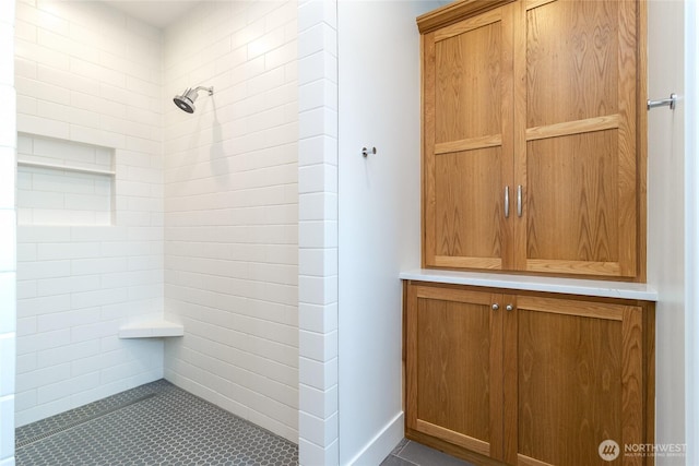 53 Daybreak Rd, Walla Walla, WA 99362 - full bath with tiled shower, tile patterned floors, and baseboards