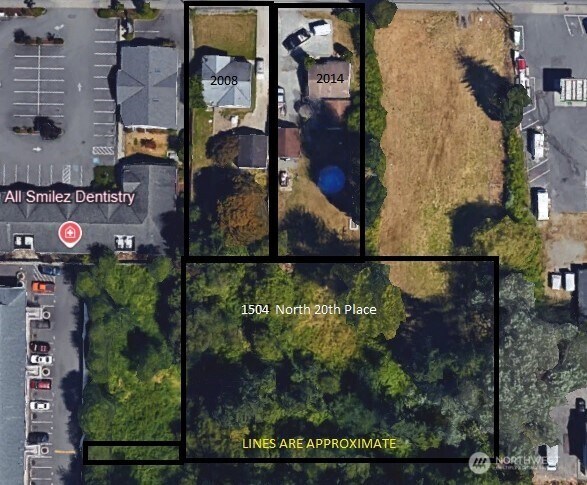map / location with property parcel outlined