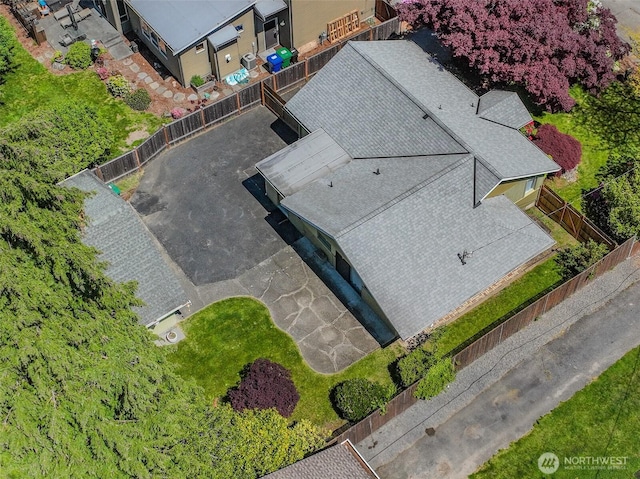 view from above of property