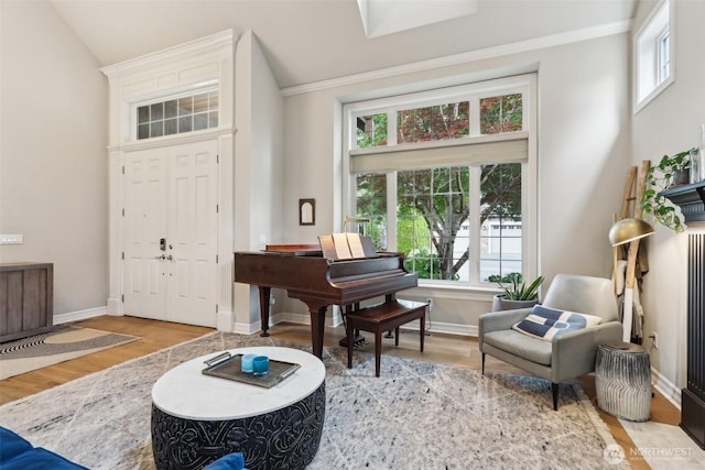 2947 275th Ave SE, Sammamish, WA 98075 - entrance foyer with wood finished floors, ornamental molding, baseboards, and vaulted ceiling