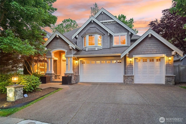 2947 275th Ave SE, Sammamish, WA 98075 - craftsman-style home featuring stone siding, concrete driveway, and an attached garage