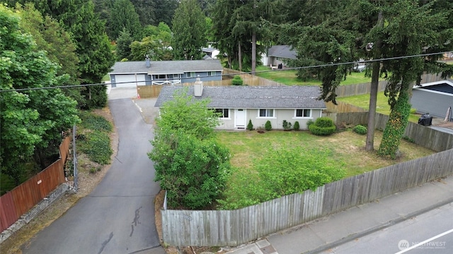 view from above of property