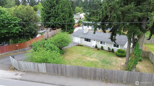 view of subject property