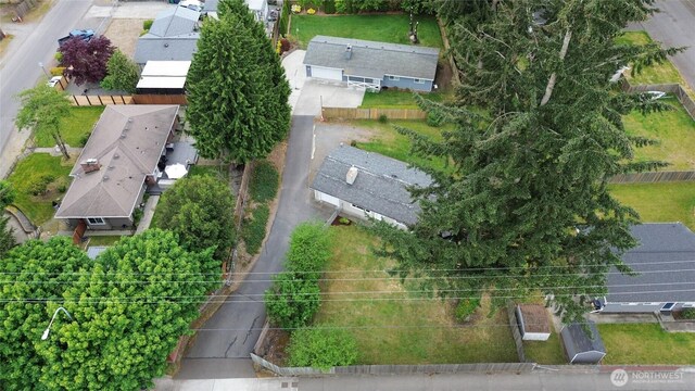 aerial view of residential area