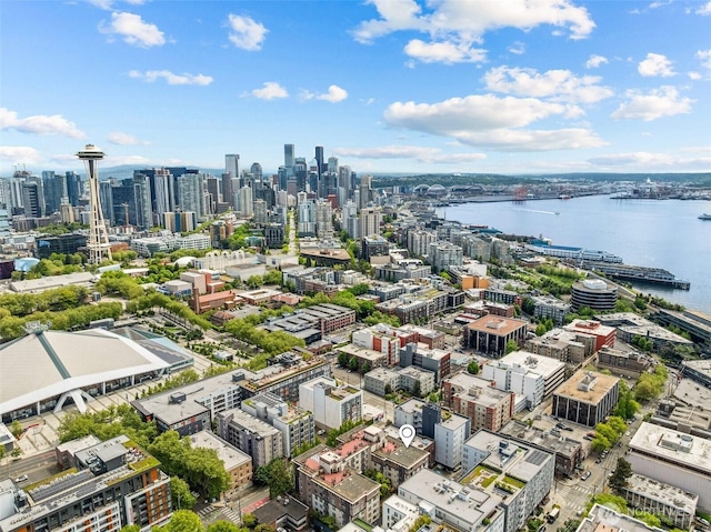 323 Queen Anne Ave N Unit 502, Seattle, WA 98109 - bird's eye view of skyline and a large body of water