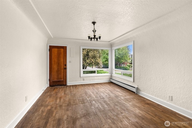 17291725 5th Ave SE, Olympia, WA 98501 - unfurnished sunroom with baseboard heating and a chandelier