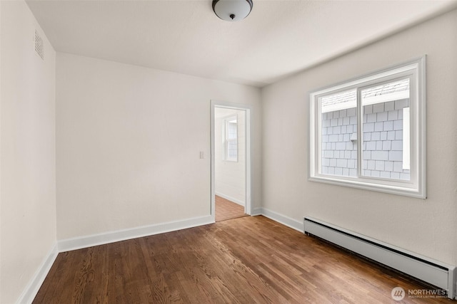 17291725 5th Ave SE, Olympia, WA 98501 - spare room featuring baseboard heating, healthy amount of natural light, wood finished floors, and baseboards
